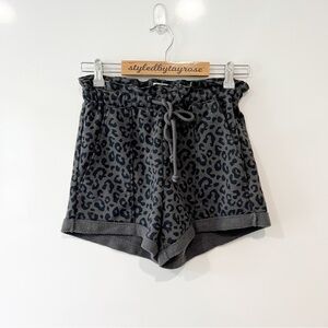 Abercrombie & Fitch Cheetah Paperbag Sweat Shorts